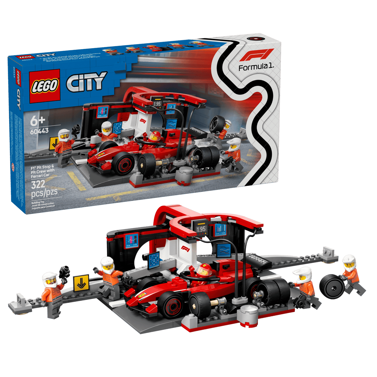 F1 Pit Stop & Pit Crew with Ferrari Car- 322 Pcs