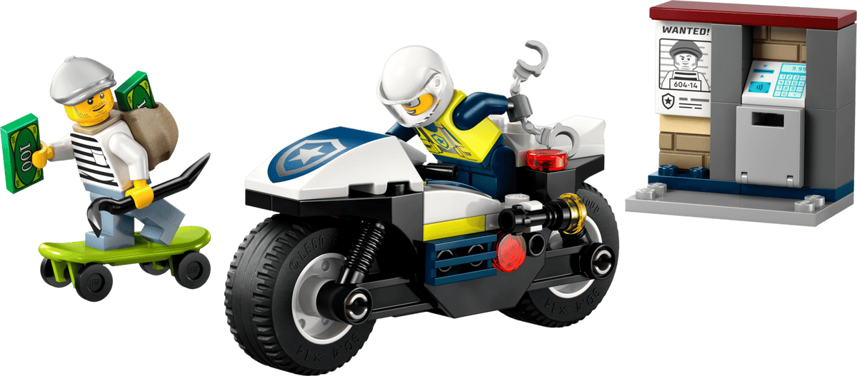 Police Motorcycle Chase- 65 Pcs
