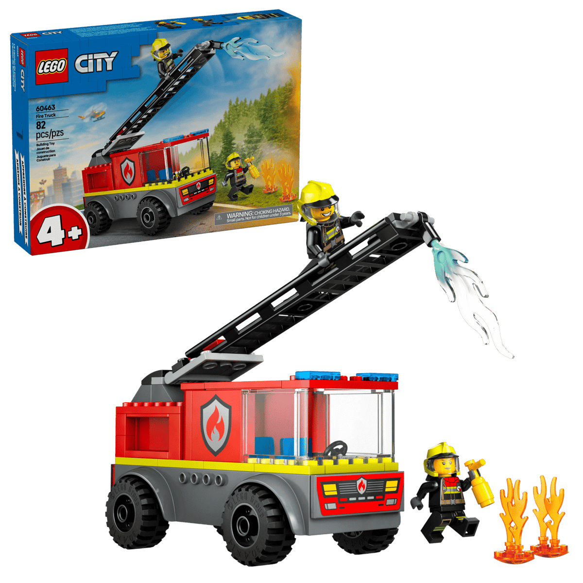 Fire Ladder Truck- 82 Pcs