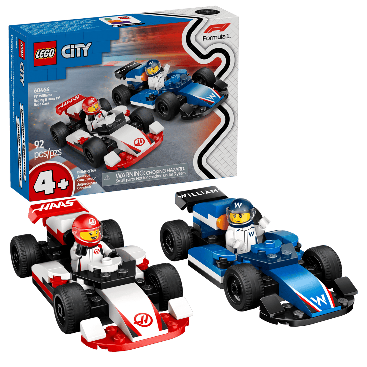 F1 Williams Racing & Haas F1 Race Cars- 92 Pcs