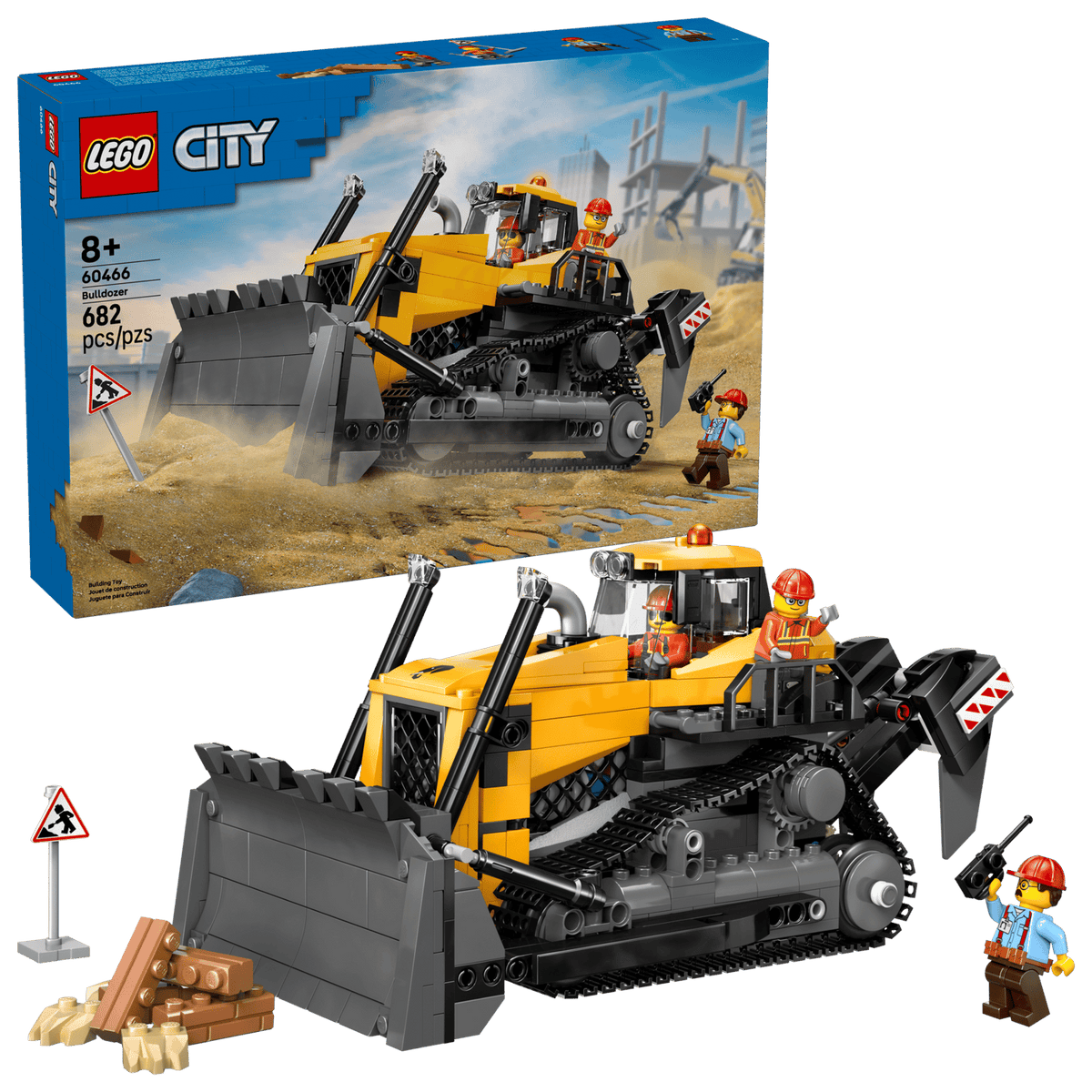 Yellow Bulldozer- 682 Pcs