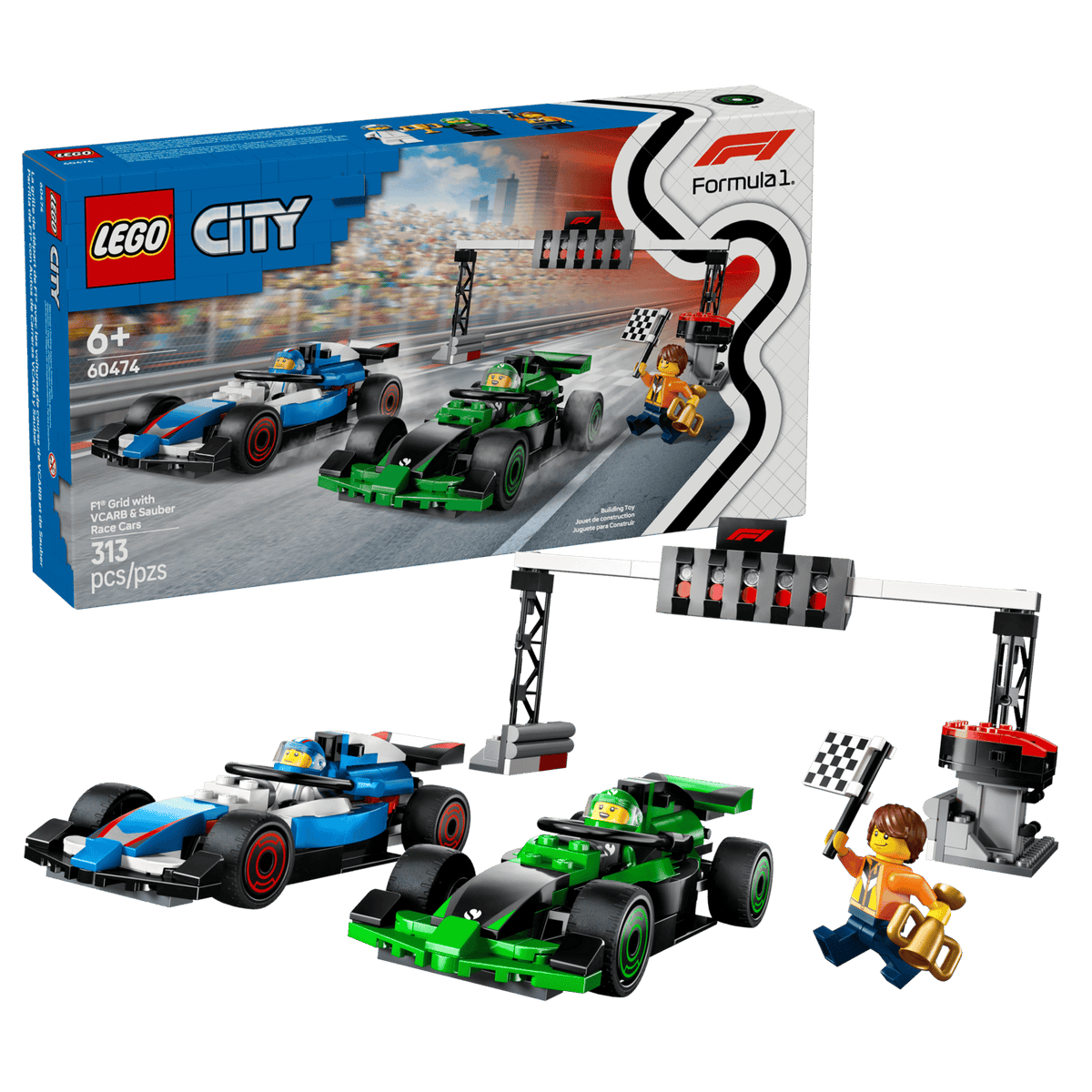 F1 Grid with VCARB & Sauber Race Cars- 313 Pcs