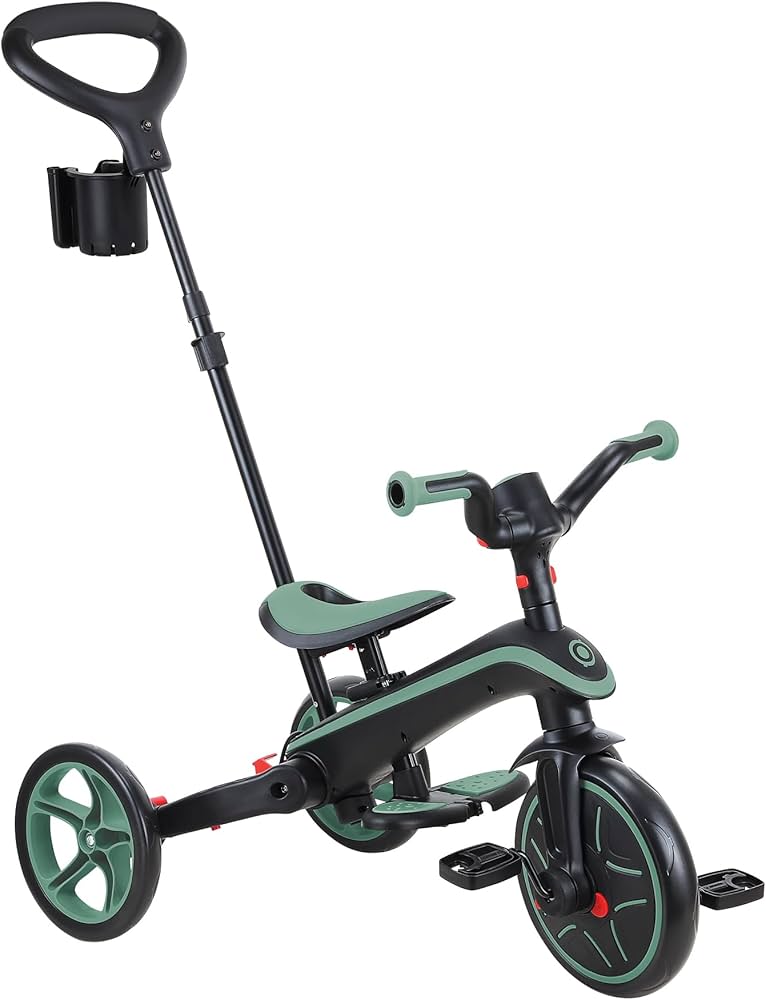 Globber Explorer Trike Foldable 4 In 1 Olive