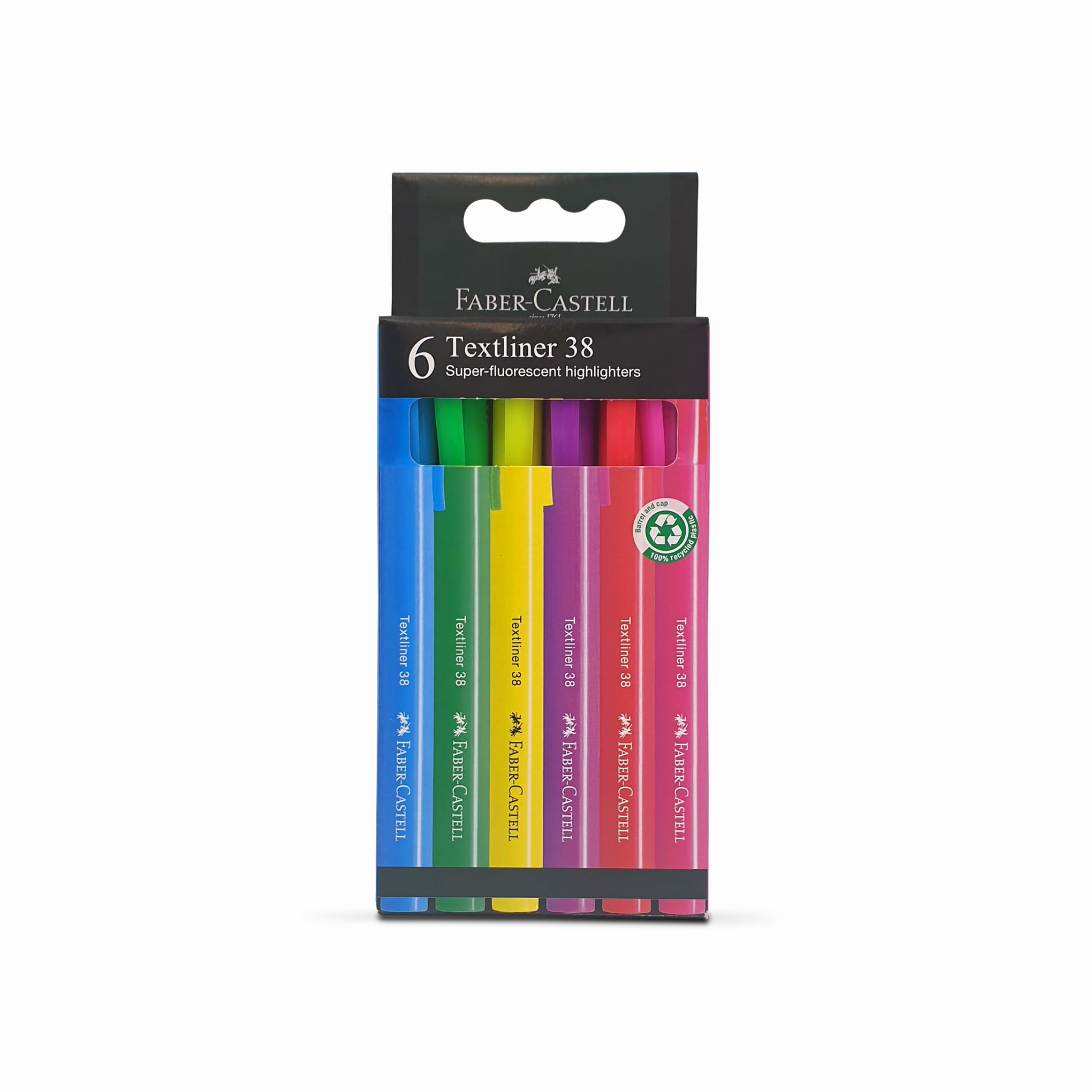 Faber-Castell Text liner 38 Highlighter 6-Pieces, Multicolor