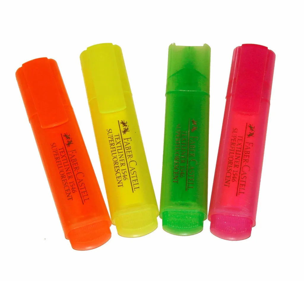Faber-Castell - Text liner 1546 Fluorescent - Wallet of 4