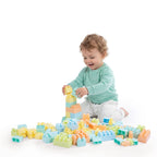 Dolu Colour Big Blocks In Plastic Box- 125 Pcs (Pastel Colors)