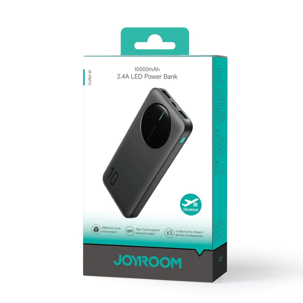 Real 10000mAh 2. 4A 12W 2usb + Type-C. Type-C Support Input & Output