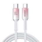 JOYROOM S-A42 Crystal-clear Series 60W Fast Charging Data Cable (Type-C to Type-C) 1. 2m - White