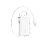 JOYROOM JR-PC1 22. 5W Mini Power Bank with Built-in Dual Cables 10000mAh White