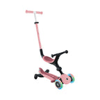 Globber Go Up Active Lights 360° (White LED Wheels) – Pastel Pink