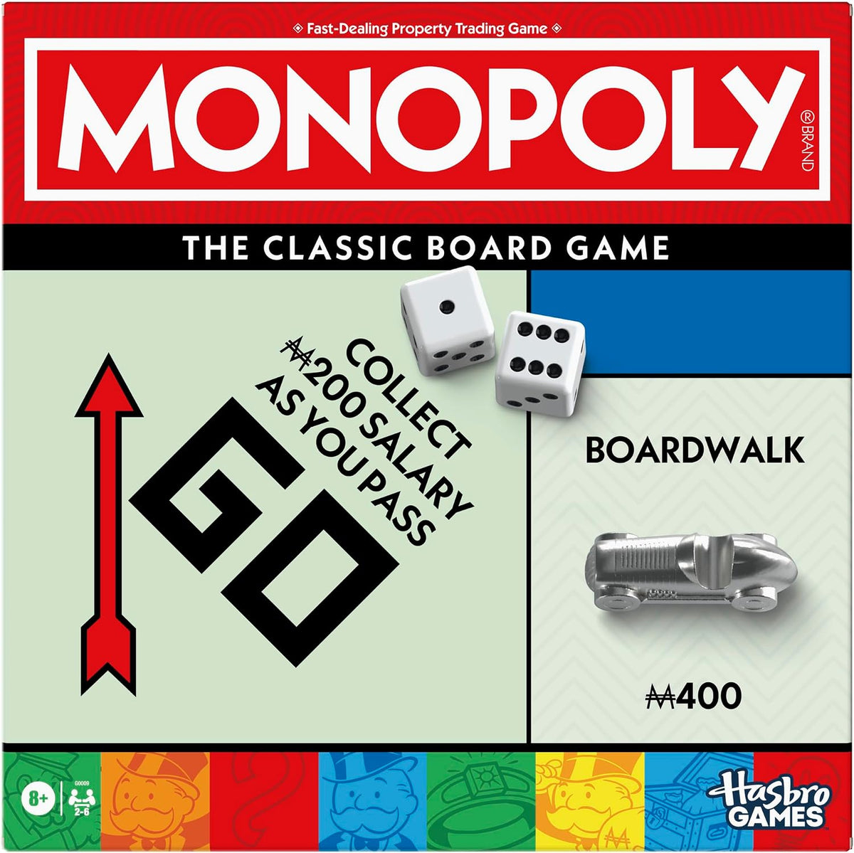Monopoly Classic Game with Storage tray