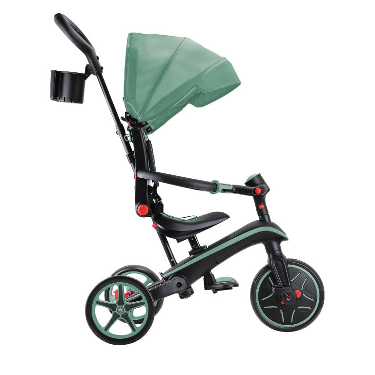 Globber Explorer Trike Foldable 4 In 1 Olive