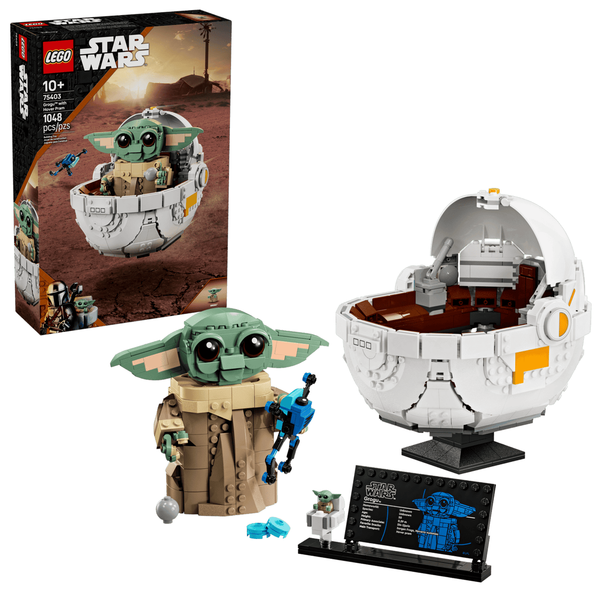 Grogu with Hover Pram- 1048 Pcs