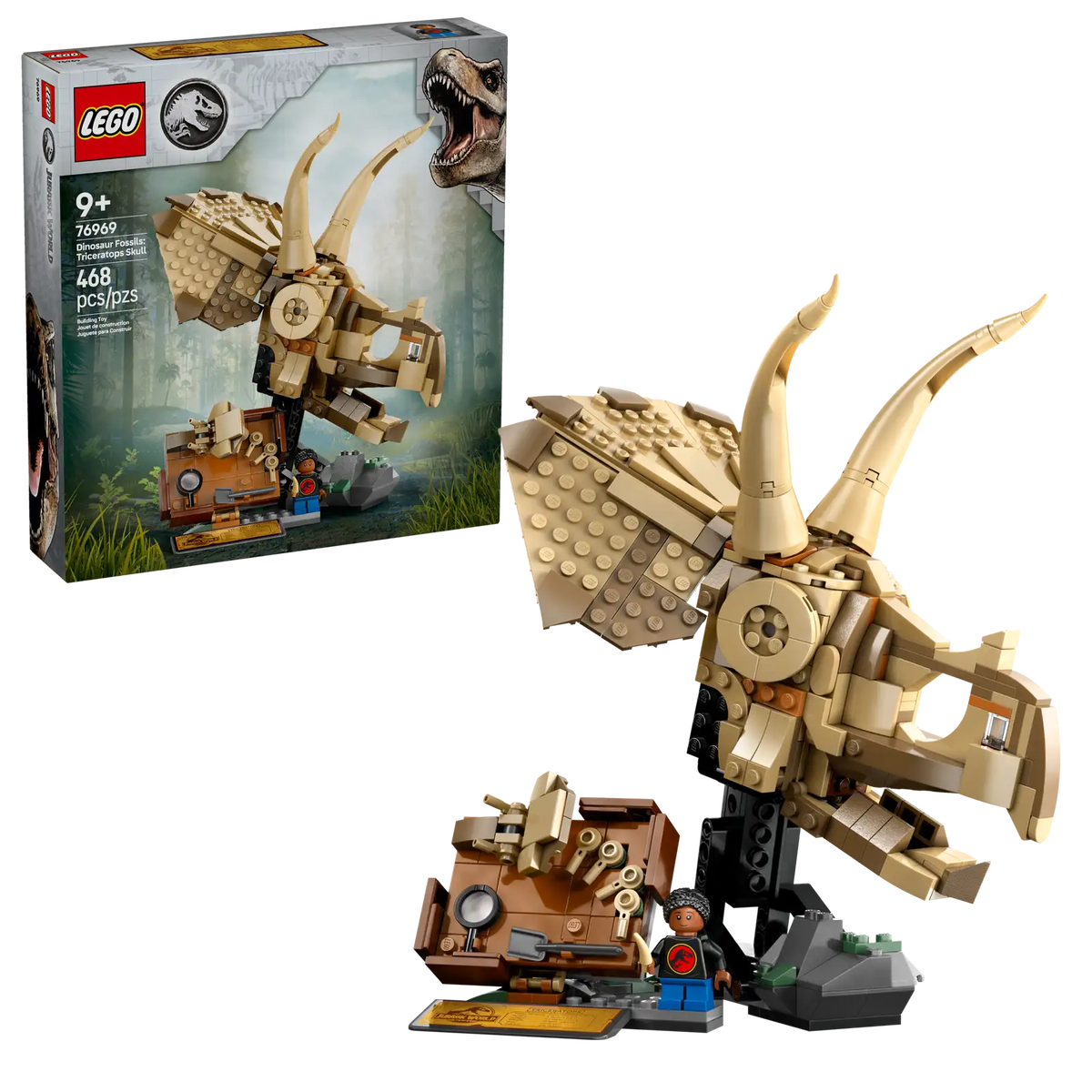 Dinosaur Fossils: Triceratops Skull- 468 Pcs
