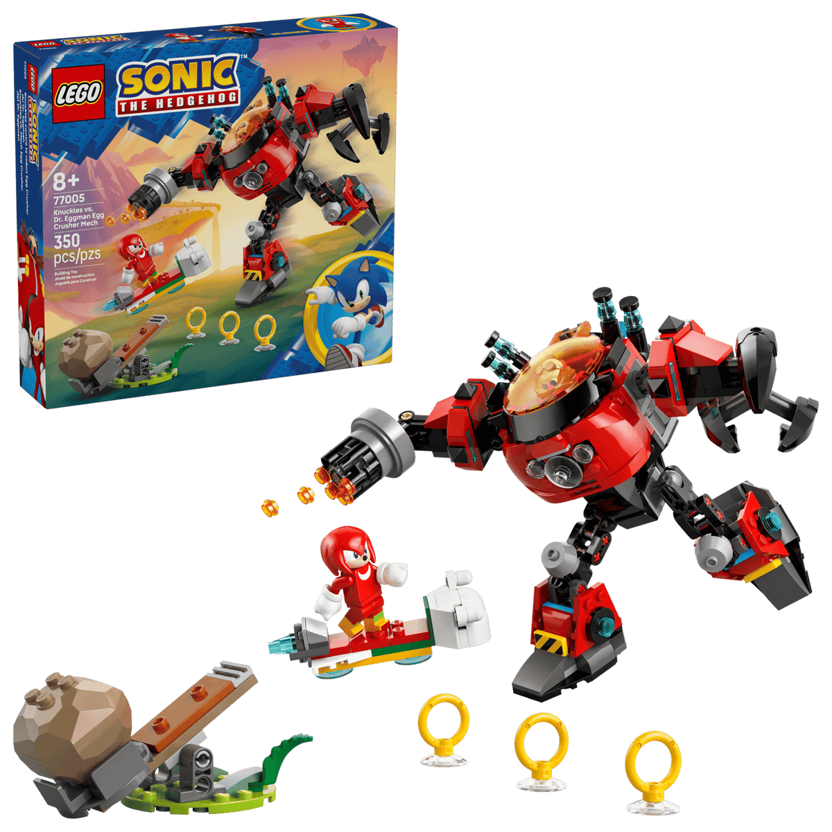 Knuckles vs. Dr. Eggman Egg Crusher Mech- 350 Pcs