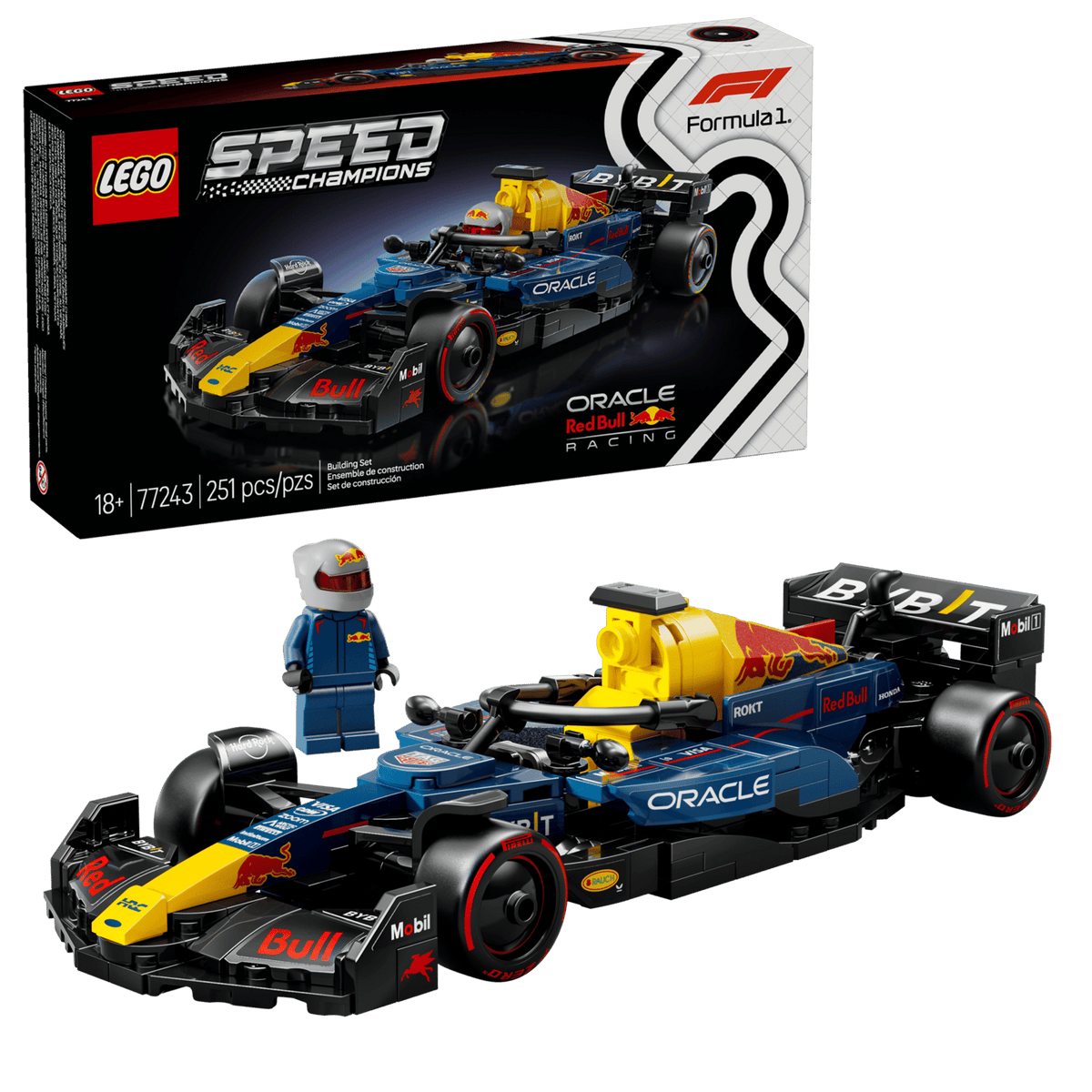 Oracle Red Bull Racing RB20 F1 Race Car- 251 Pcs