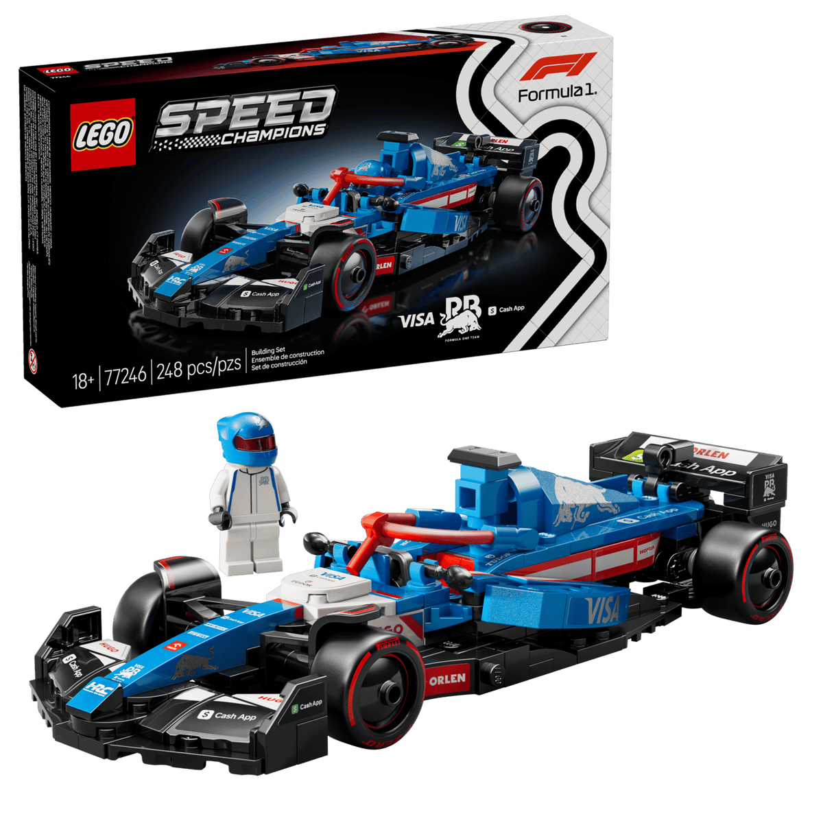 Visa Cash App RB VCARB 01 F1 Race Car- 248 Pcs