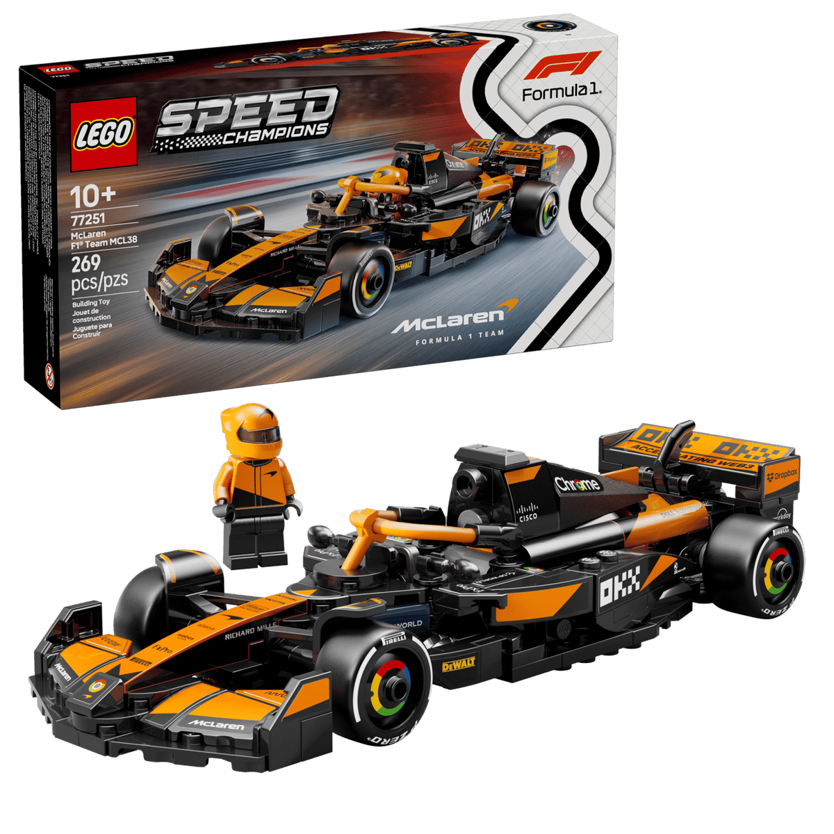 McLaren F1 Team MCL38 Race Car- 269 Pcs