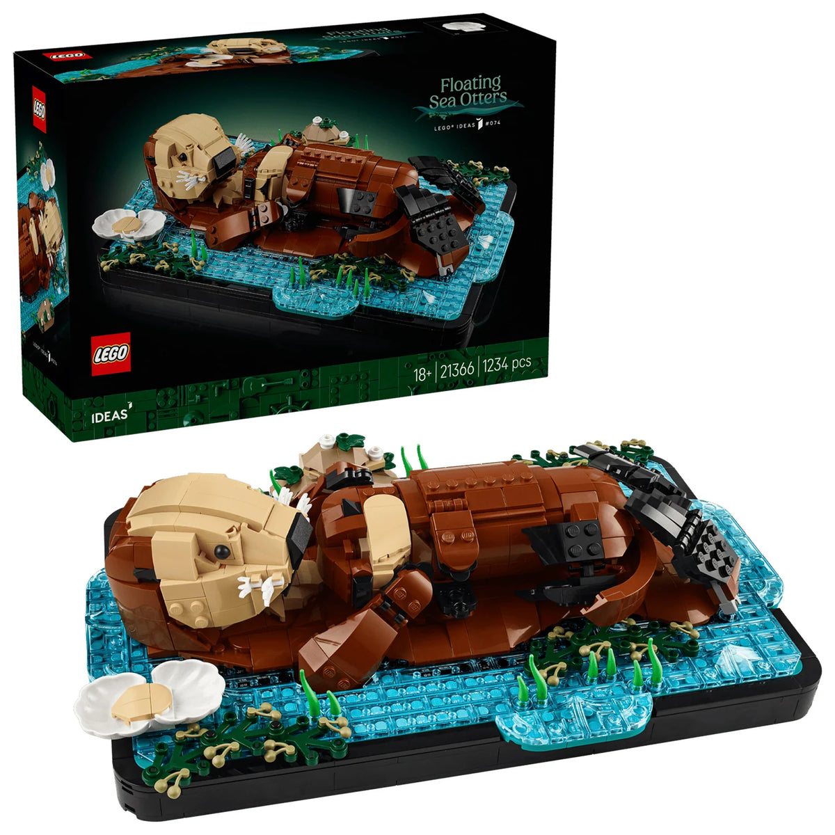 LEGO Ideas Floating Sea Otters – 1234 Pieces (21366)
