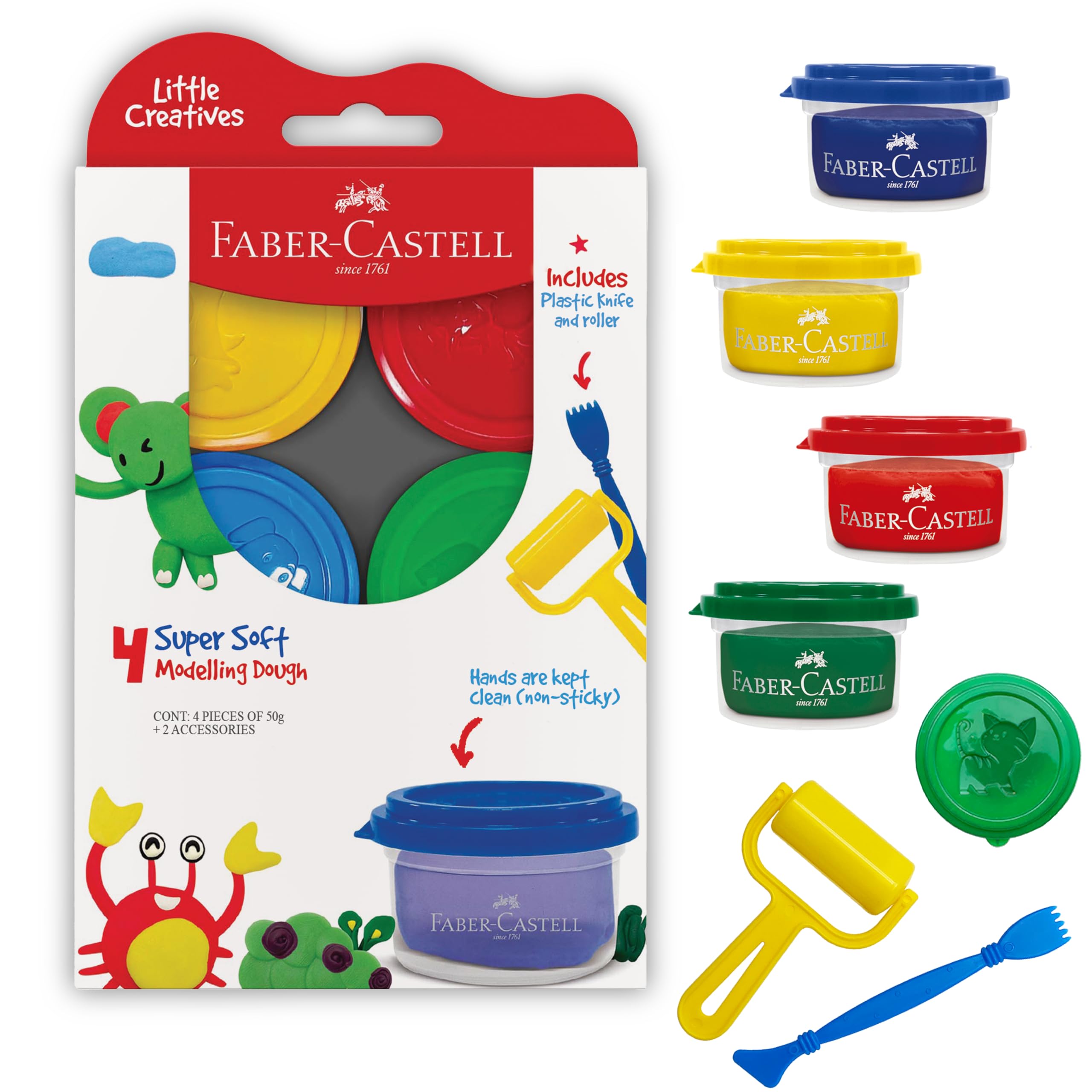 Faber Castell Little Creatives 4 Super Soft Modeling Dough