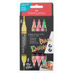 Faber-Castell Black Edition Shake and Paint Twin Acrylic Marker - Neon Colors, Set of 4
