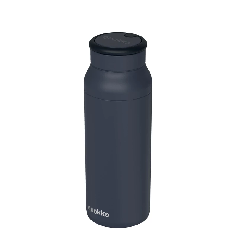 QUOKKA THERMAL SS BOTTLE WITH SILICONE HANDLE ECHO BLACK 690 ML