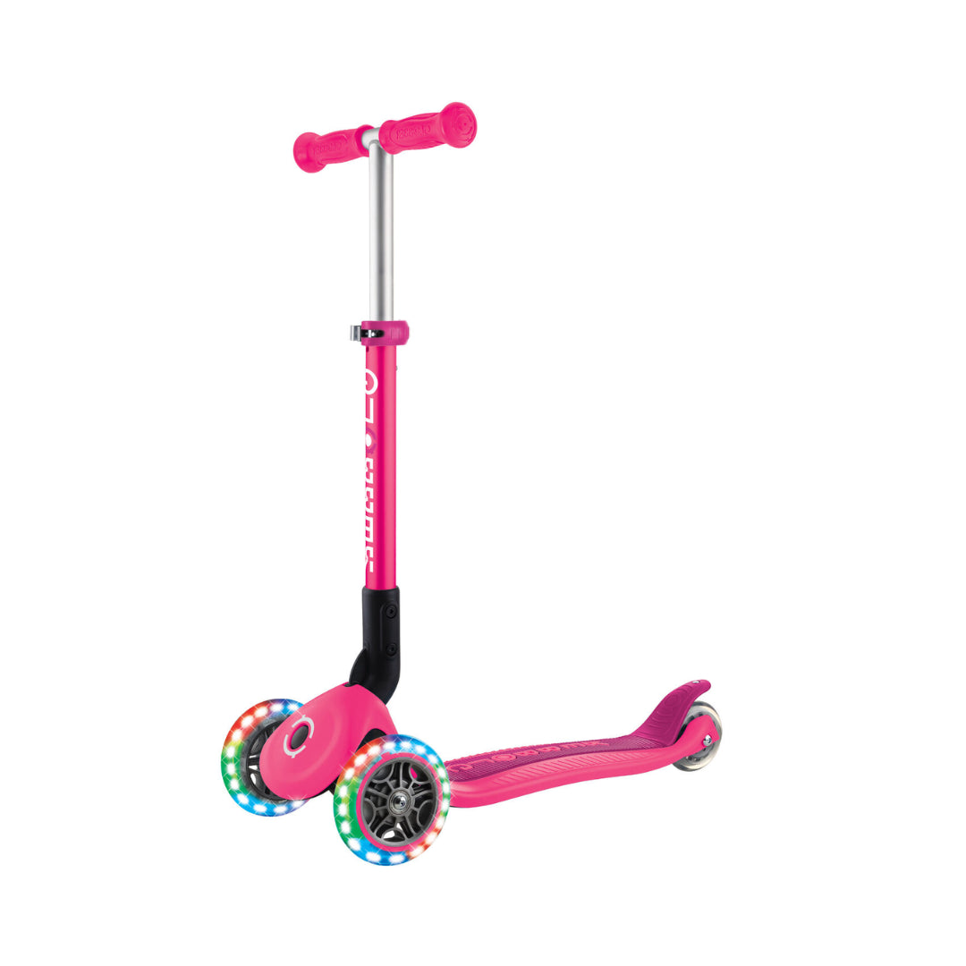 Globber Primo Foldable Lights Fuchsia