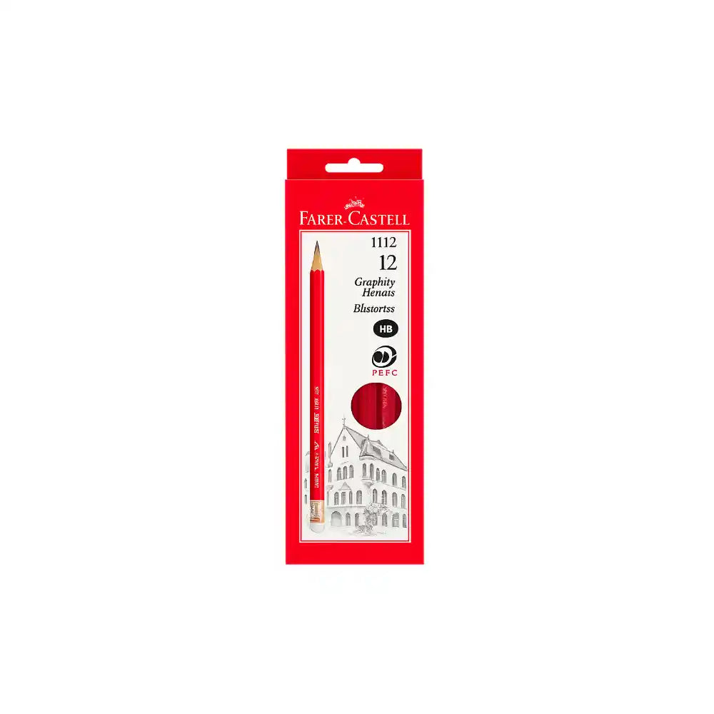 Faber Castell Lead HB Pencil - 1 Pcs - Red