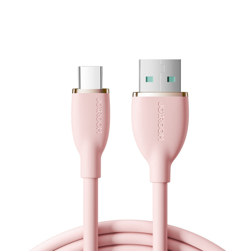 Sa29-ac3 Silicone Cable Type-C 27W 1. 2m Pink