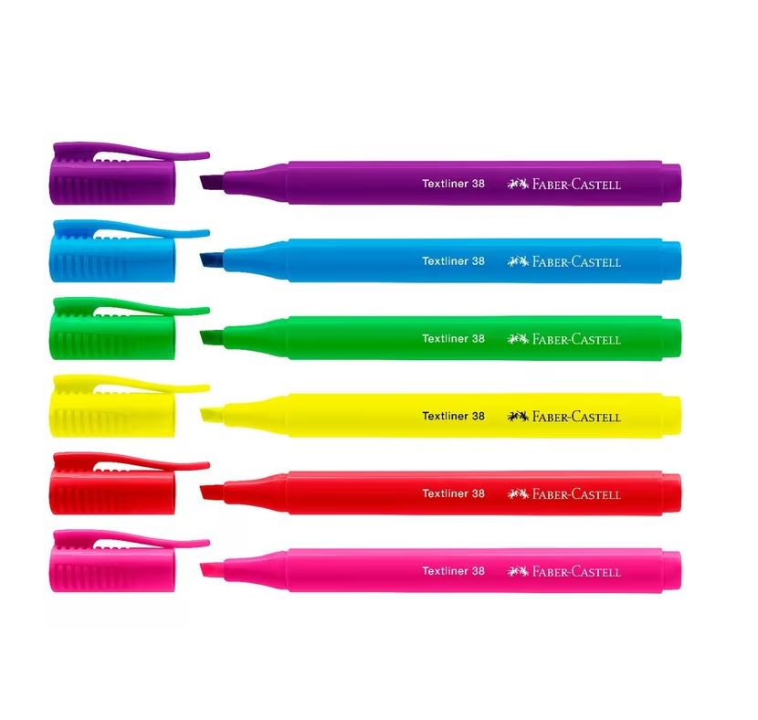 Faber-Castell Text liner 38 Pastel Highlighter Set - 6 Pcs