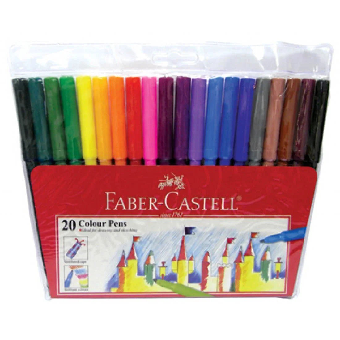 Faber Castell Fiberpen Washable 20 Color
