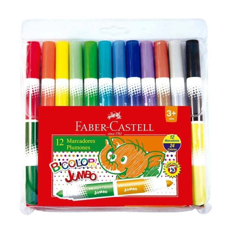Faber Castell | Jumbo DoubleEnded Marker | 12 Marker | 24 Colors