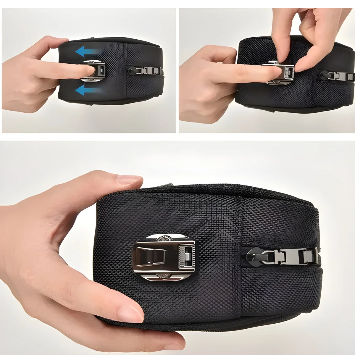 WiWU Hali Travel Pouch H1 – Anti-Theft Tech Organizer Bag with Coded Lock - Black