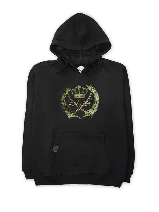 Korts - Hoodie | Hoodie Jordanian Army - الجيش العربي (Black)
