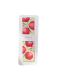 Bookmarks with red apple design on a white background
