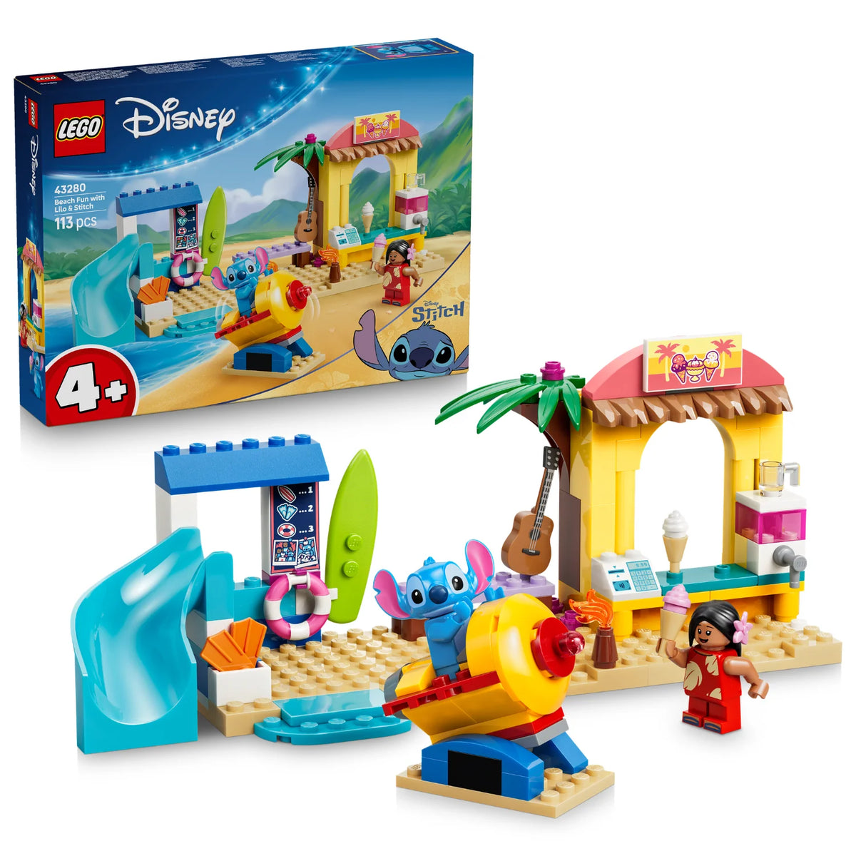 LEGO Disney Beach Fun with Lilo & Stitch – 113 Pieces (43280)