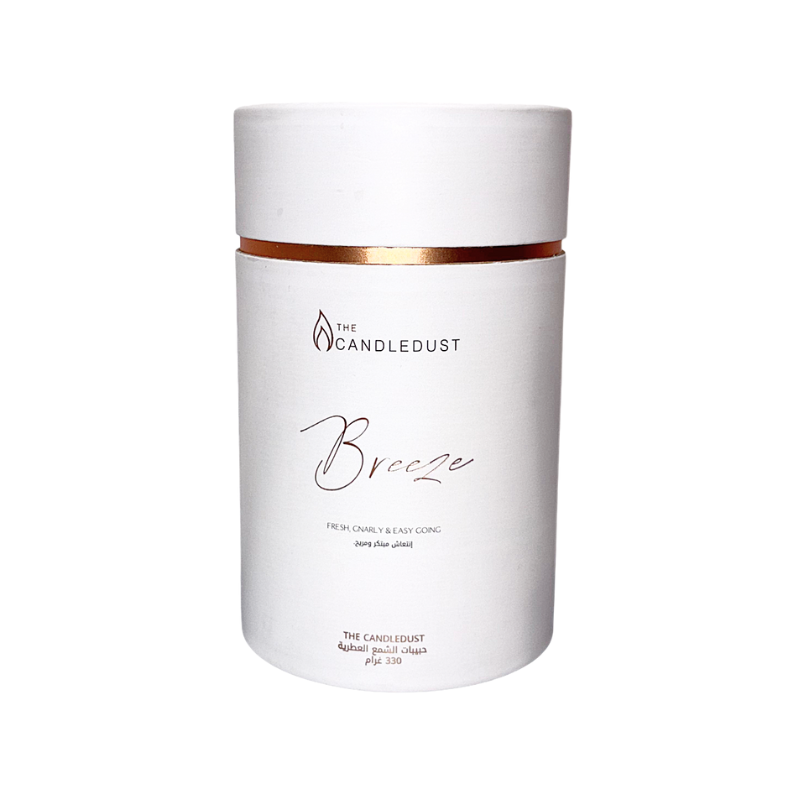 White container with 'The Candledust' branding on a white background