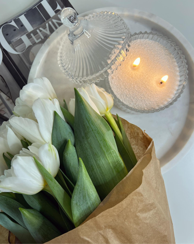 The Candle Dust - 160g Sand Candle | Rhubarb Sparkle