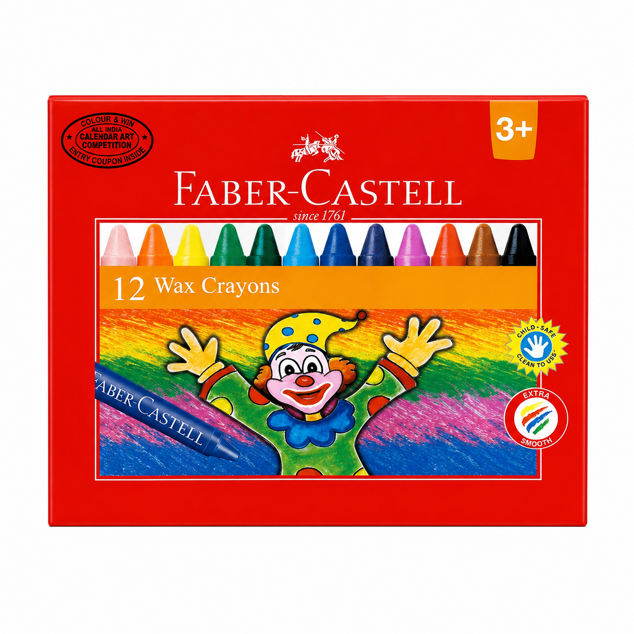Faber - Castell 75Mm Wax Crayons (Pack of 12)