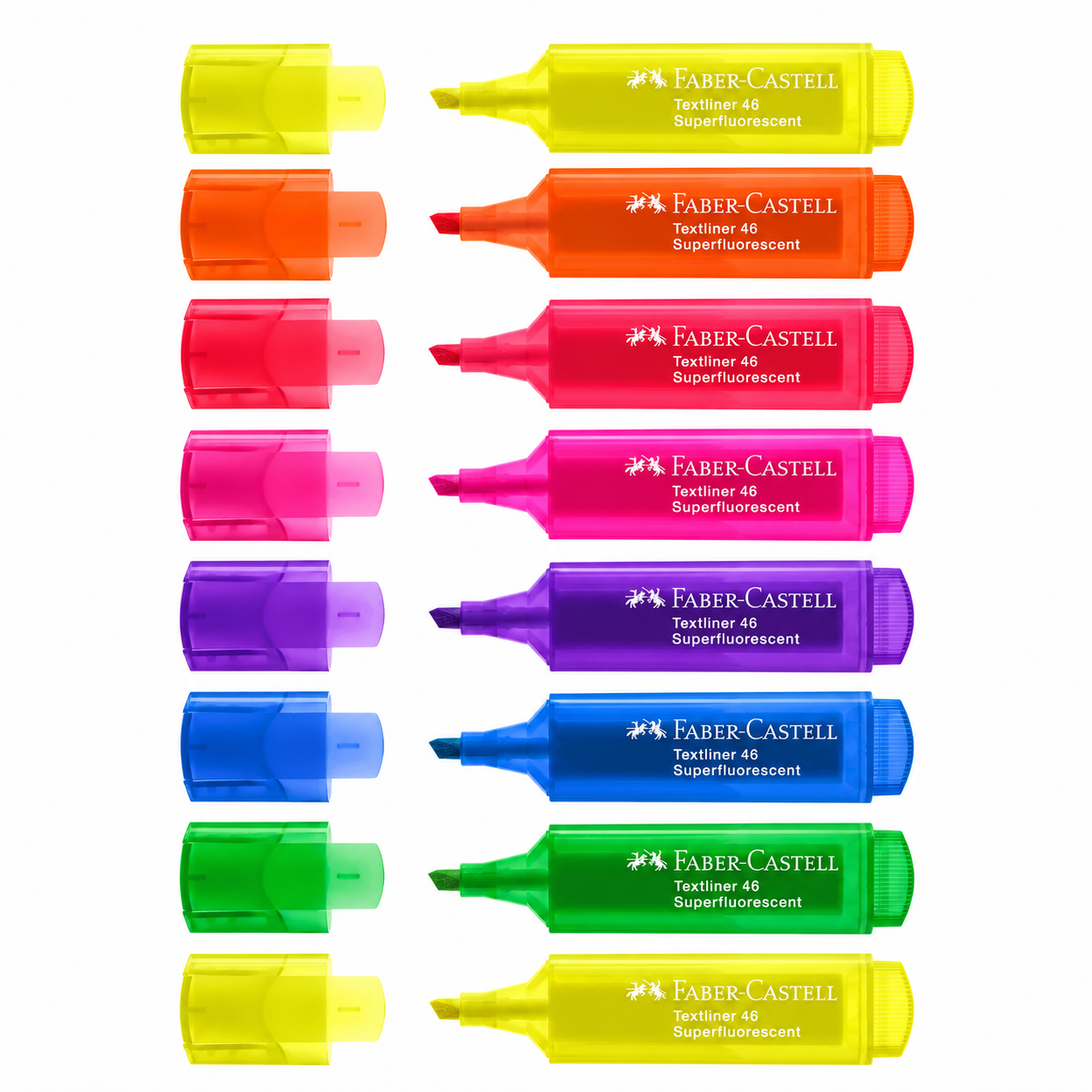 Faber Castell Highlighters, Fluo Colors - Box of 8