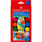 Faber Castell 125021 Watercolour Paint Box 30mm 21 colors