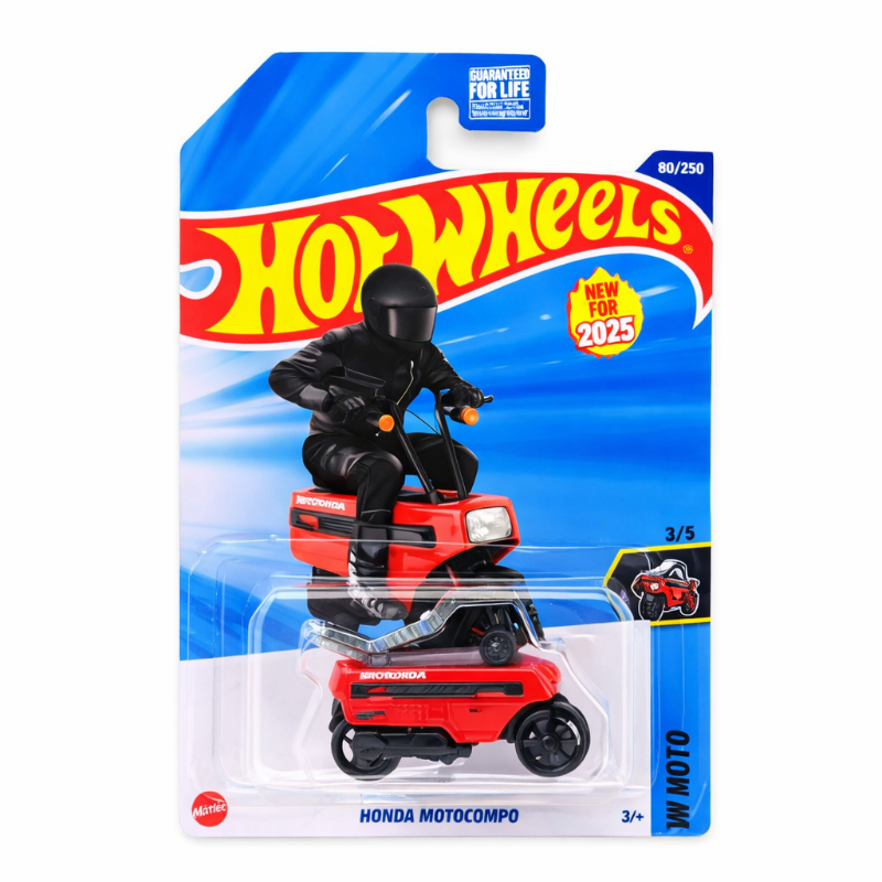 Hot Wheels - Honda Motocompo - HW Moto 3/5 - HYW43 - Short Card - Motorcycle - Red -  1:64