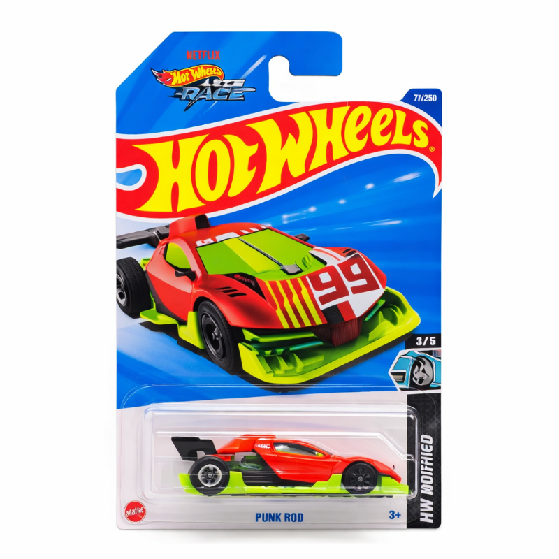 Hot Wheels Punk Rod HW Modified Red Kids Model Diecast Toy Car HYX72 1:64 3+