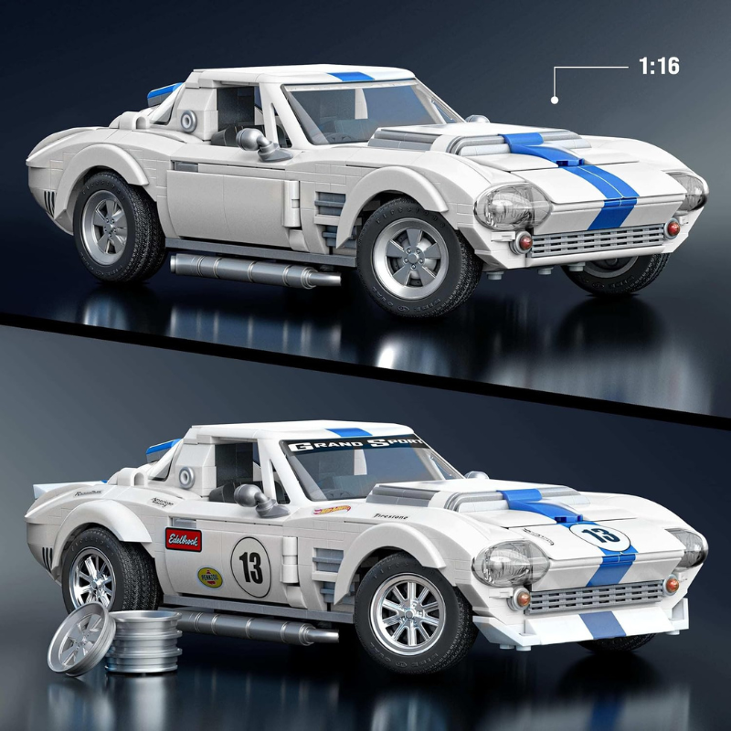 Brick Shop Hot Wheels - Speed Series: Building Set Custom Corvette Grand Sport