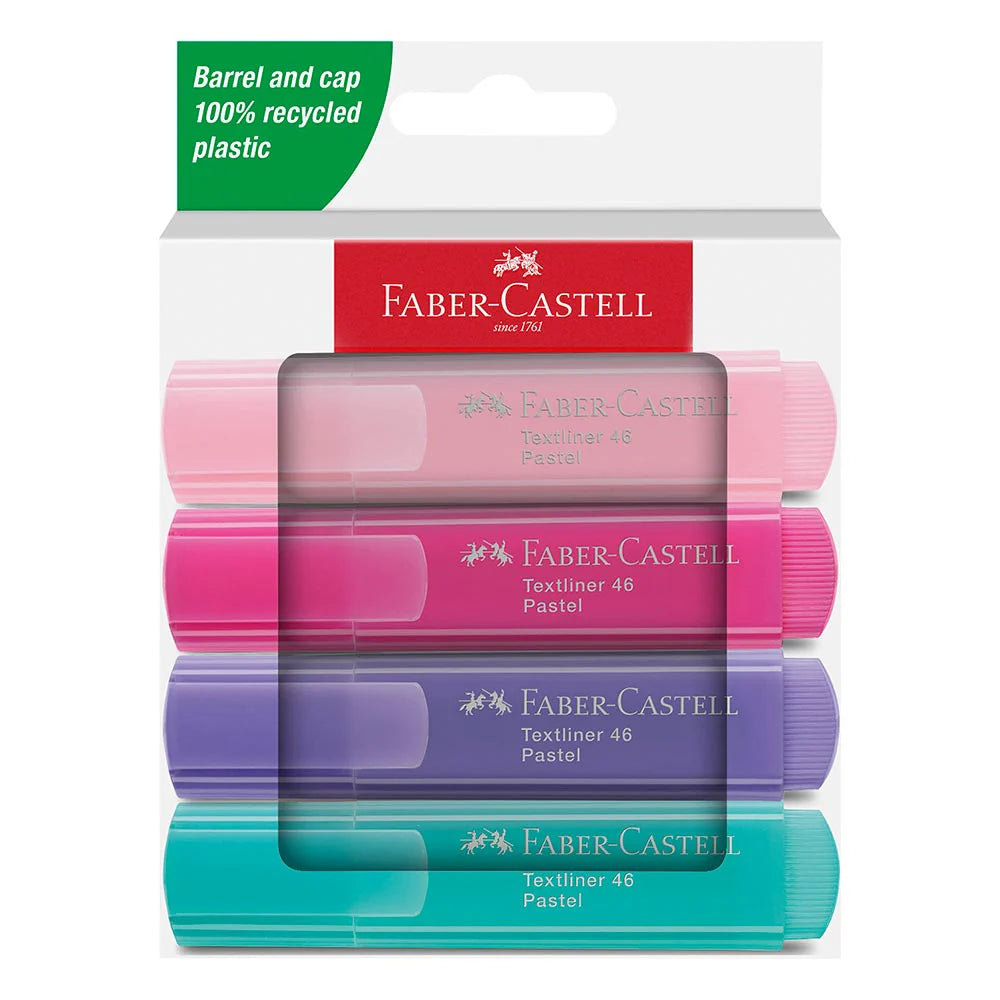 Faber-Castell text markers set, 4 pastel colors