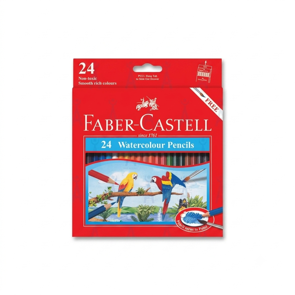 Faber-Castell Watercolour Pencils Parrot, 24 Colors