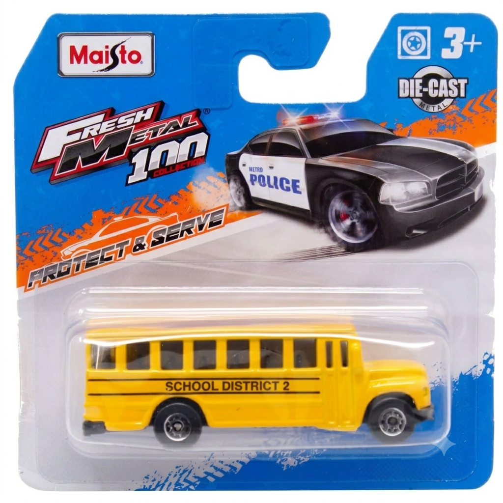 Maisto Fresh Metal 100 Collection -School Bus Diecast Car