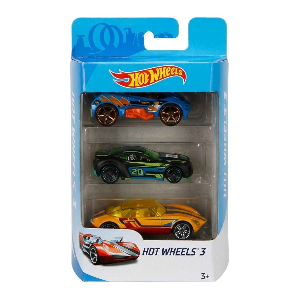 Hot Wheels - 1:64 Basic Cars (3 Pack)