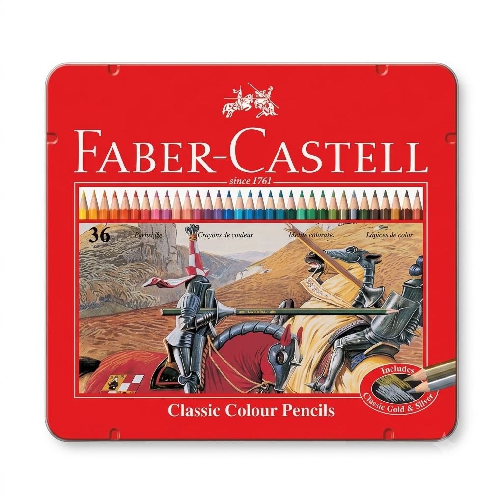 Faber Castell 36-Classic Color Pencils in Metal Tin Box