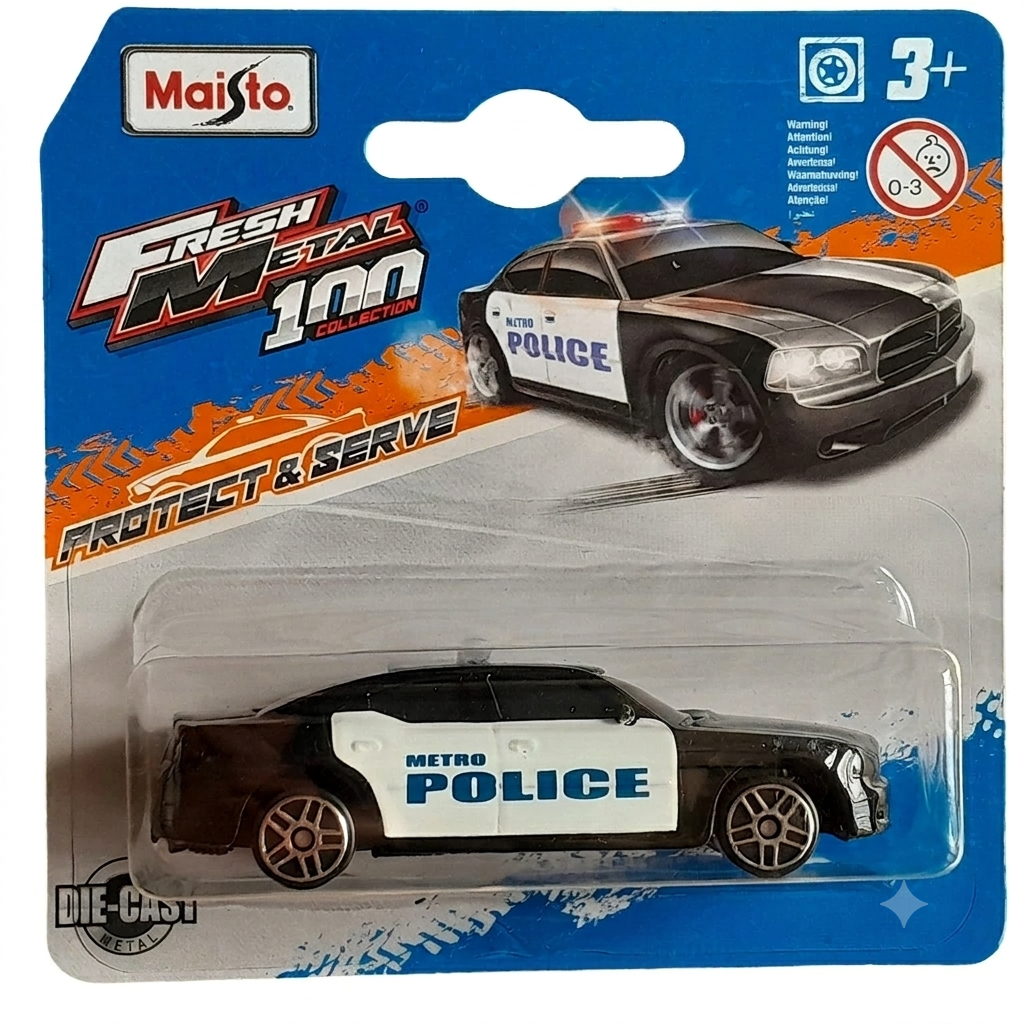 Maisto Fresh Metal 100 Collection - Police Interceptor Cruiser Black